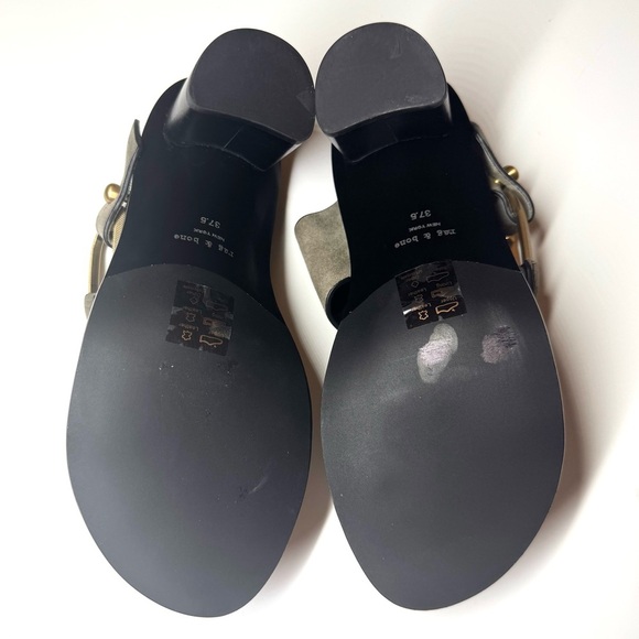 Rag & Bone Women’s August Mule Olive Green Heeled Sandals Size- 7.5 - Picture 11 of 11